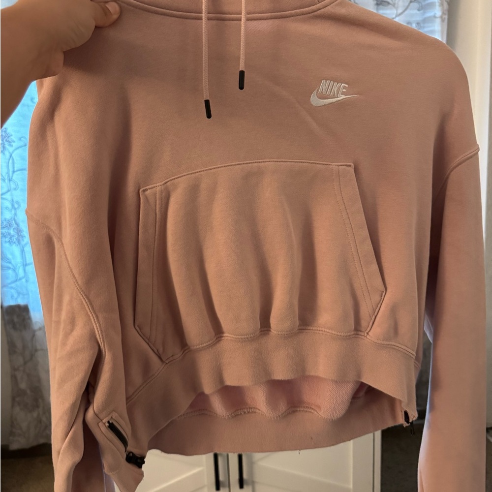Nike Blush Pink cropped Hoodie